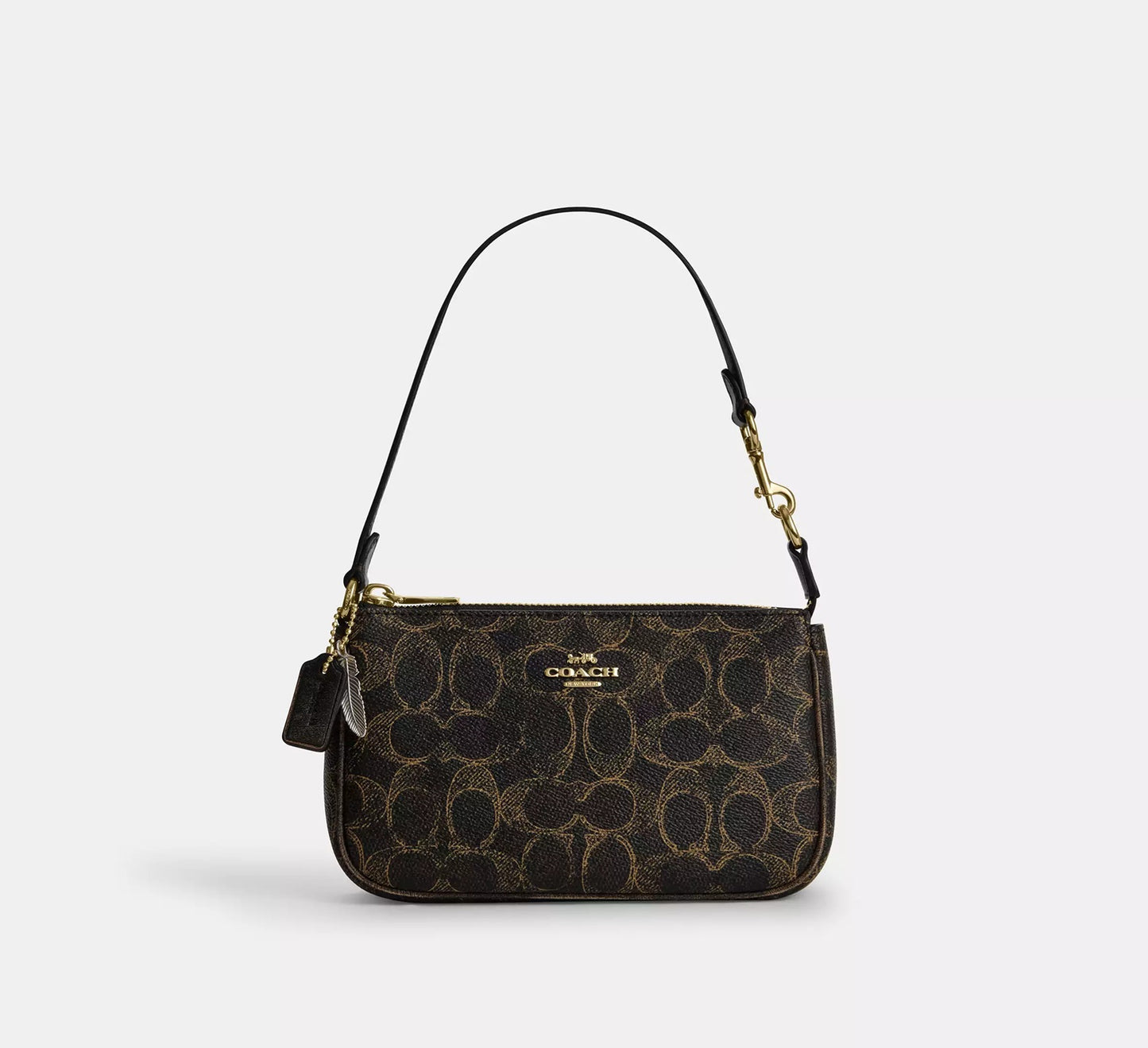 Nolita 19 In Loved Signature Canvas With Charms Brown Coach