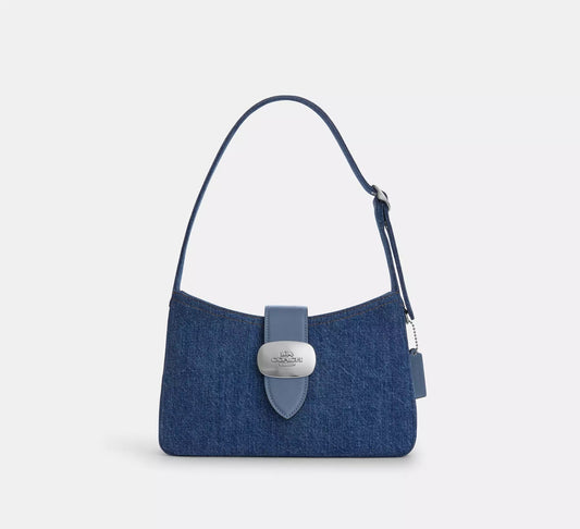 Eliza Shoulder Bag In Signature Denim Indigo Coach
