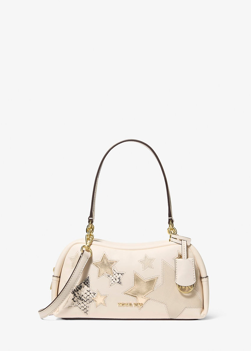 Cecily Small Embellished Shoulder Bag LT Cream Michael Kors