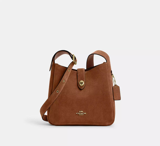 Hadley Convertible Crossbody Bag Suede Sienna Coach