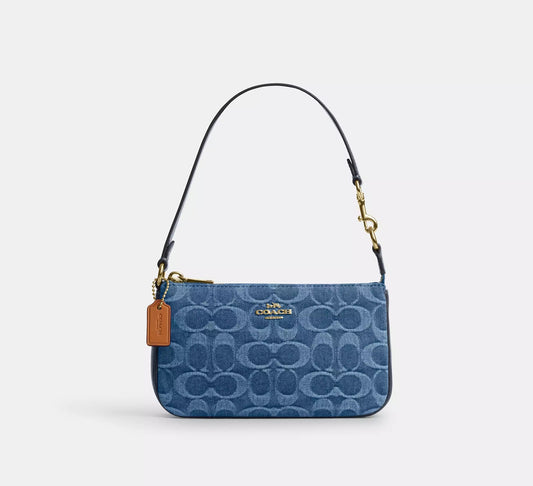 Nolita 19 In Signature Denim Indigo Coach