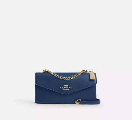 Klare Envelope Crossbody Bag Deep Blue Coach