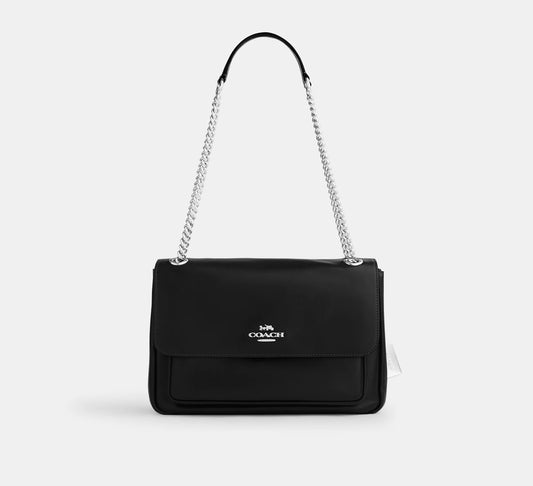 Elodie Crossbody Bag Silver Black Coach