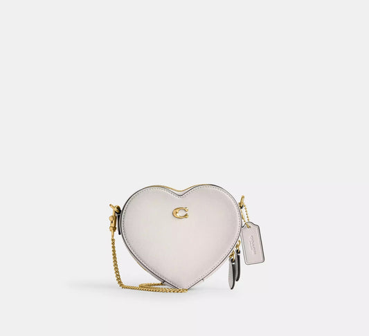 Heart Crossbody Bag 14 Chalk Coach