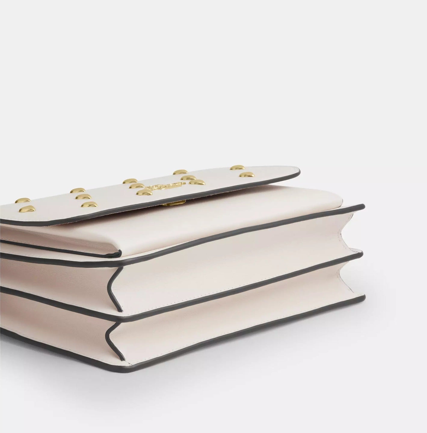 Klare Crossbody Bag With Heart Rivets Gold Chalk Coach