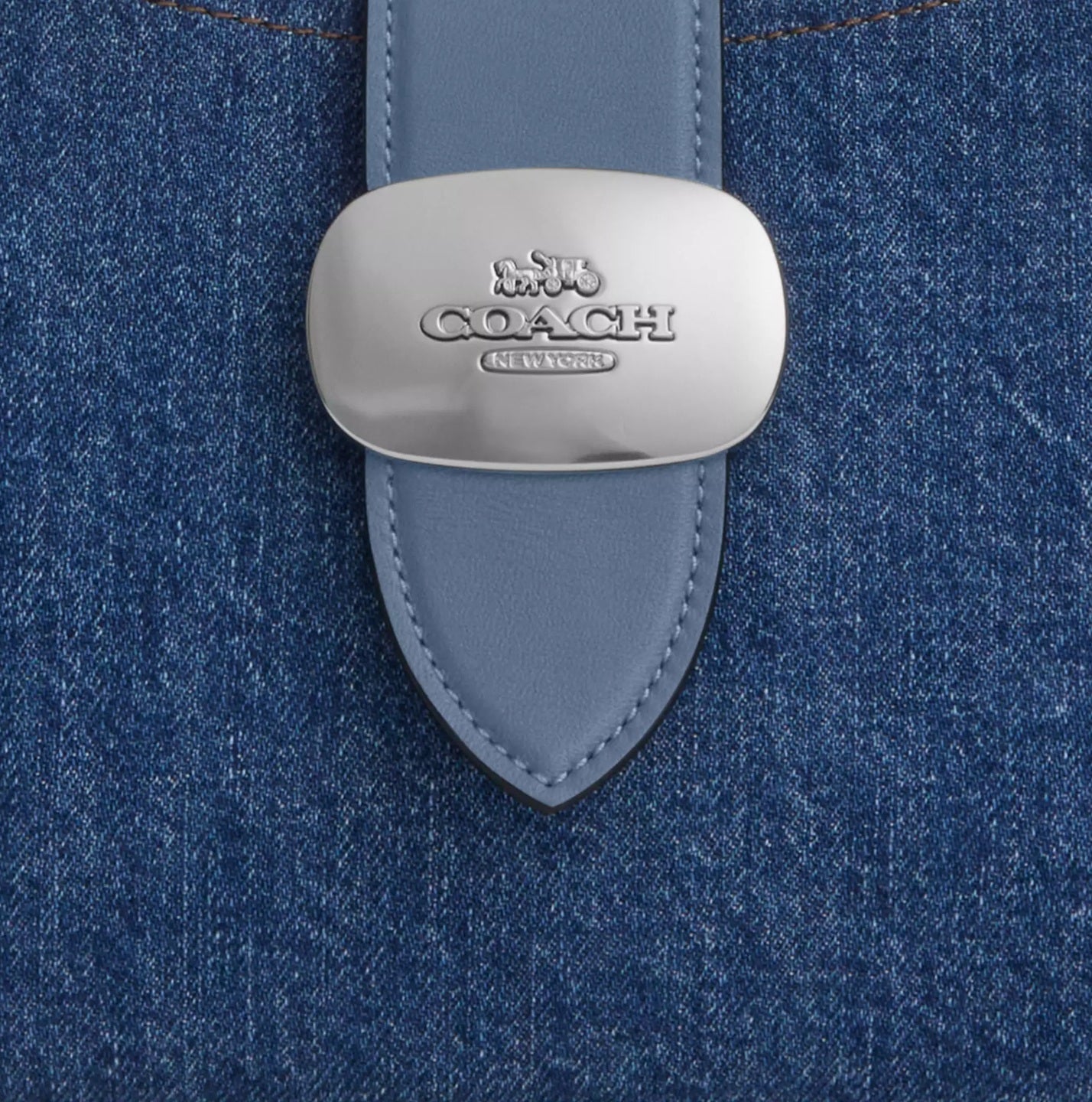 Eliza Shoulder Bag In Signature Denim Indigo Coach