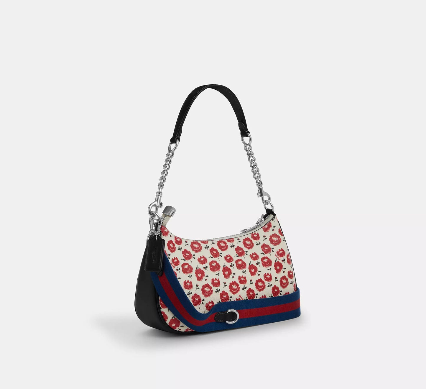 Teri Shoulder Bag With Floral Print Chalk Black Multi Coach