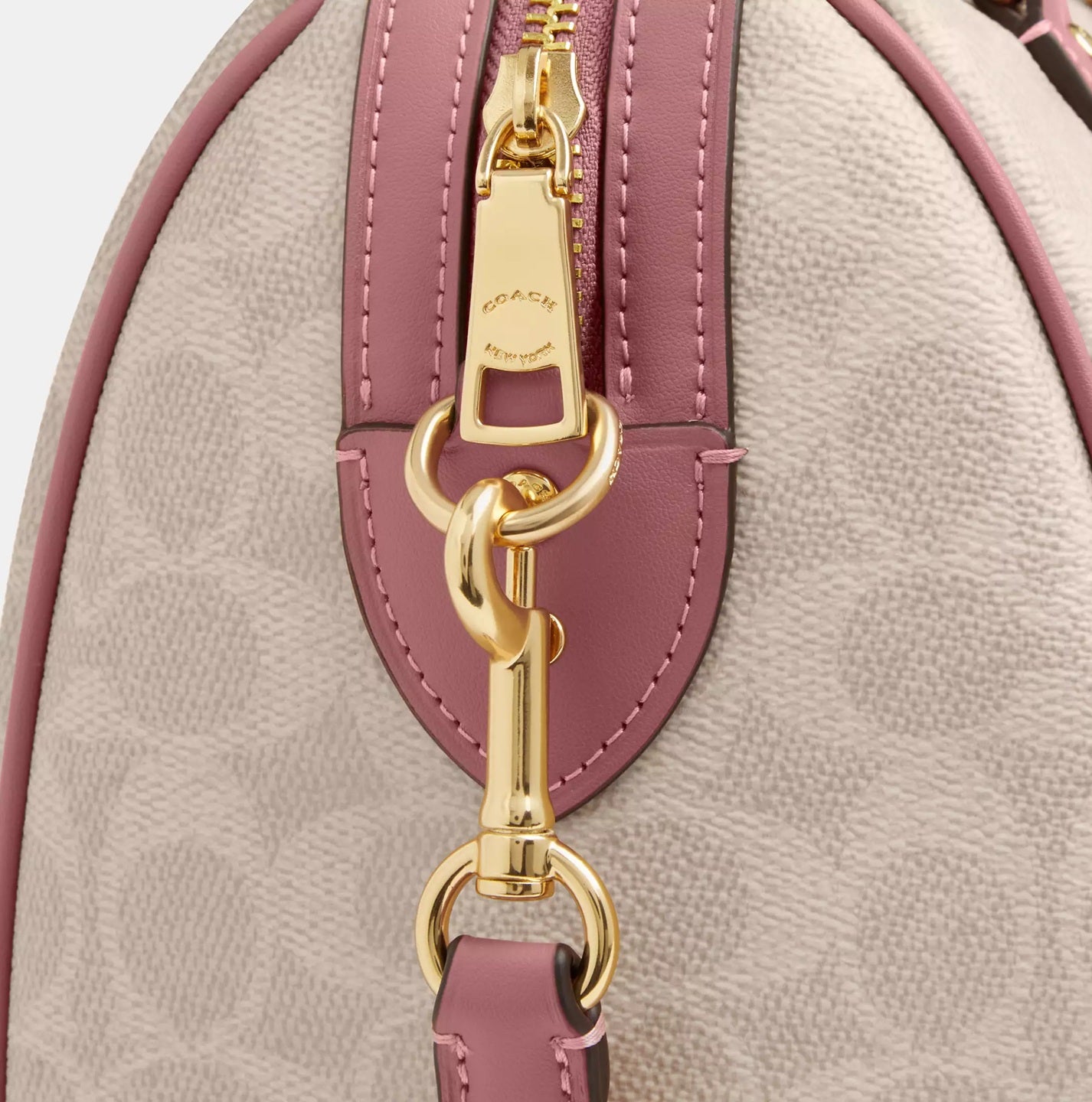 Rowan Satchel Bag In Signature Canvas With Heart Charm Coach