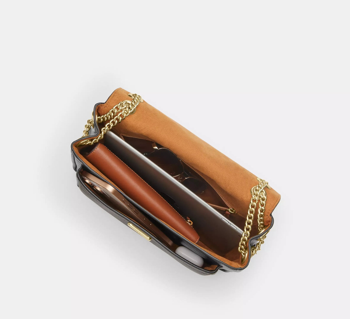 Elodie Crossbody Bag In Signature Canvas Walnut Black Coach