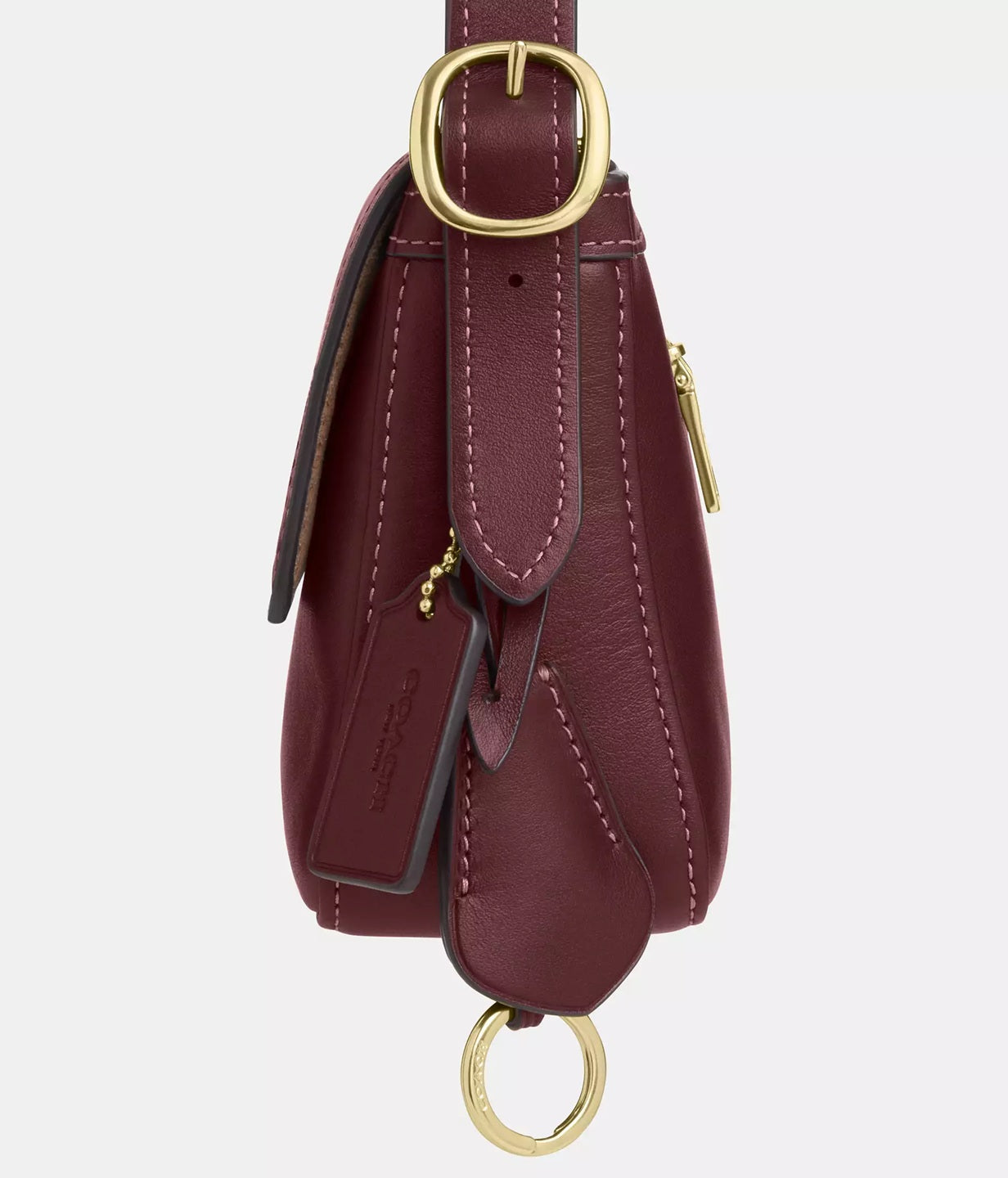 Etta Small Flap Shoulder Bag Maroon Coach