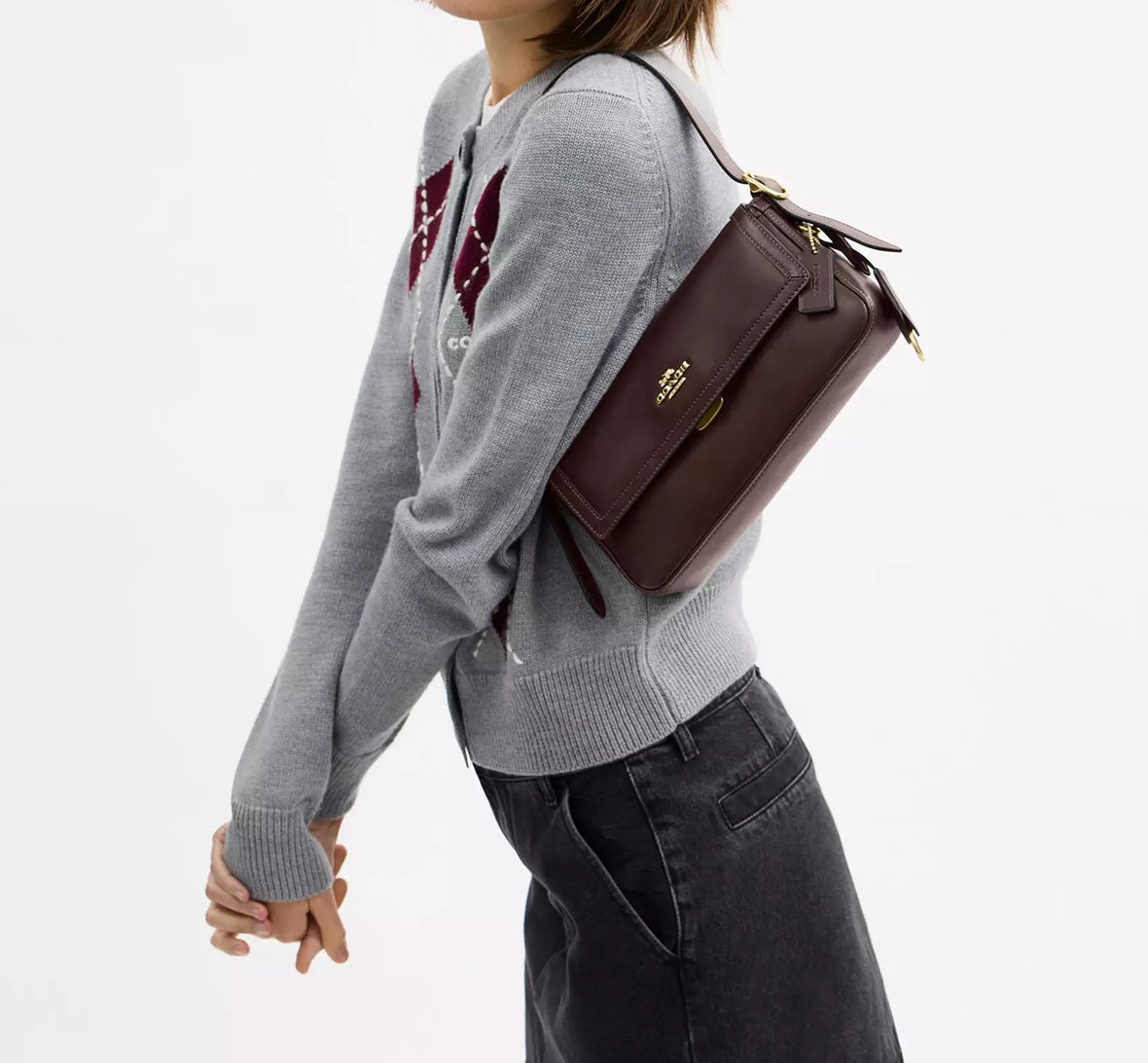 Etta Small Flap Shoulder Bag Espresso Coach