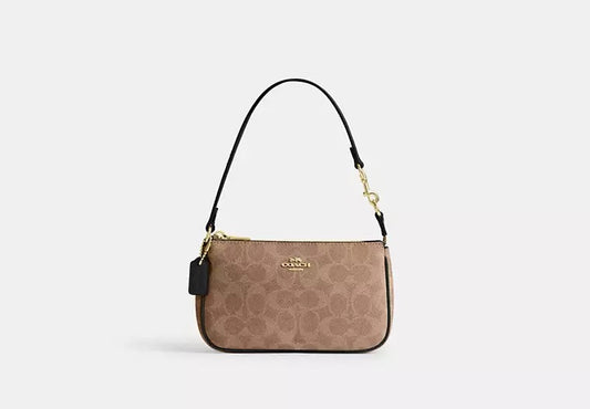 Nolita 19 In Signature Canvas Tan Black Coach