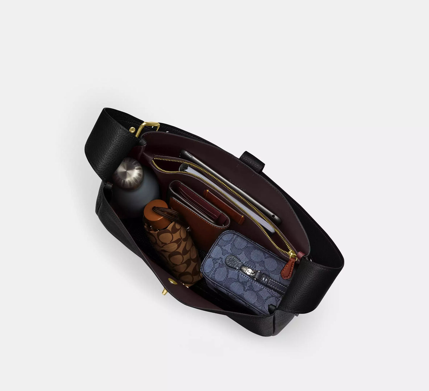 Hadley Large Shoulder Bag Black Coach