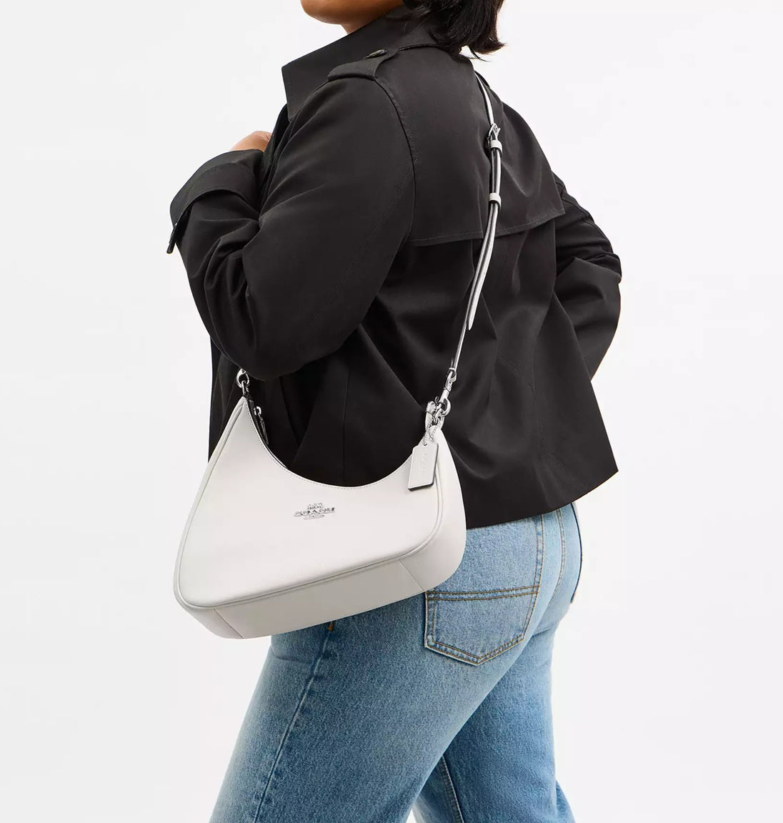 Twisted Teri Shoulder Bag Chalk Coach
