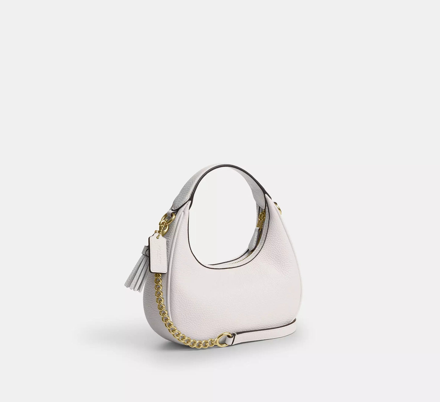 Carmen Mini Crossbody Bag With Heart Rivets Gold Chalk Coach
