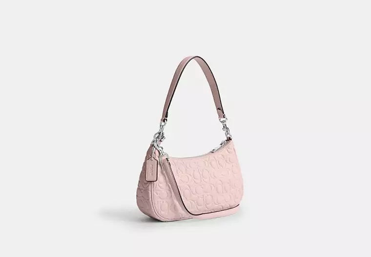 Teri Shoulder Bag In Signature Leather Bag Blush Coach