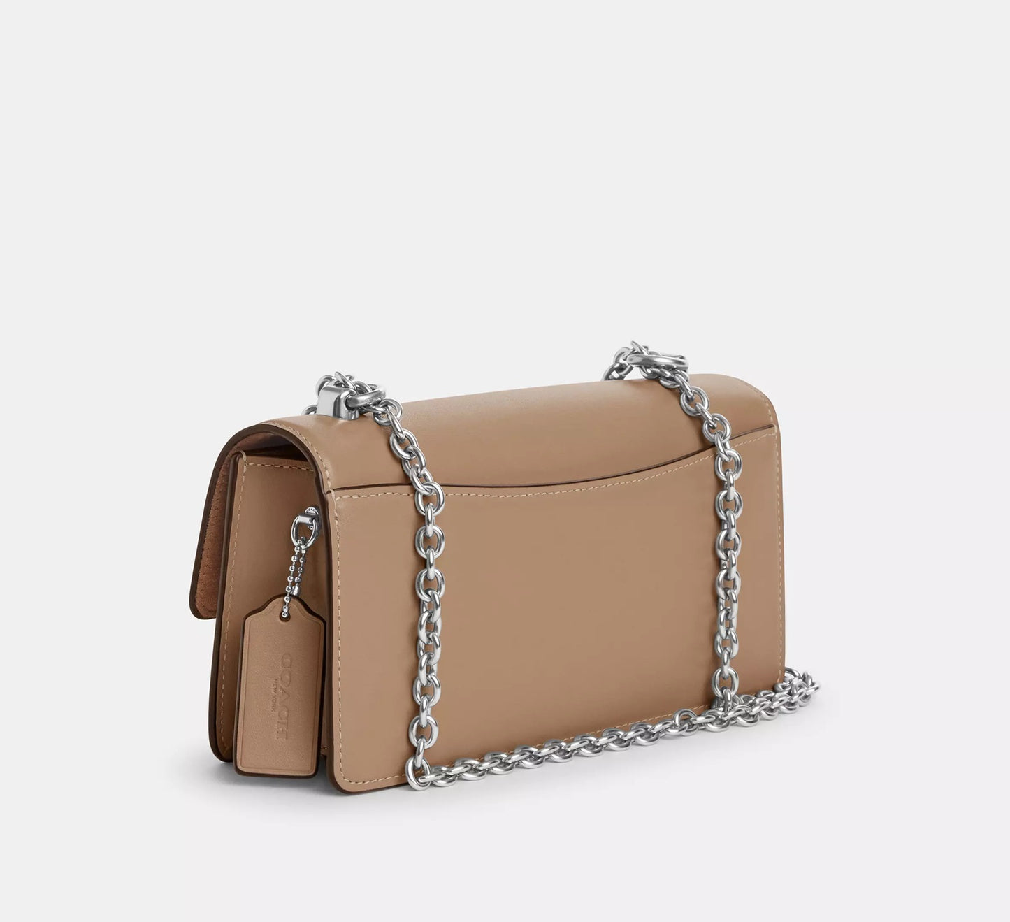 Eliza Flap Crossbody Bag Taupe Coach