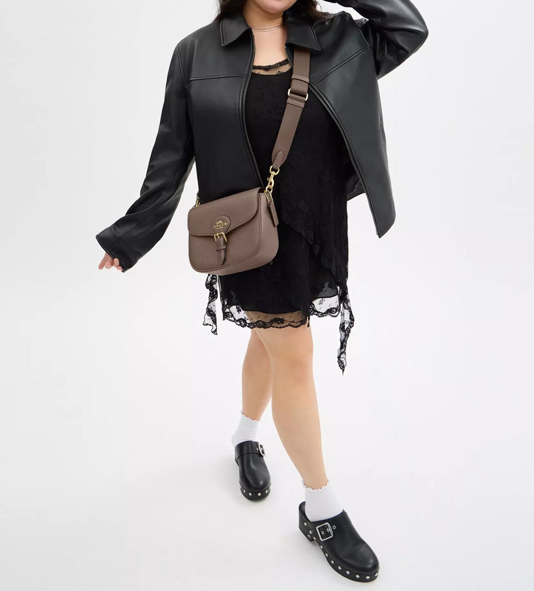 Amelia Saddle Bag Dark Stone Coach