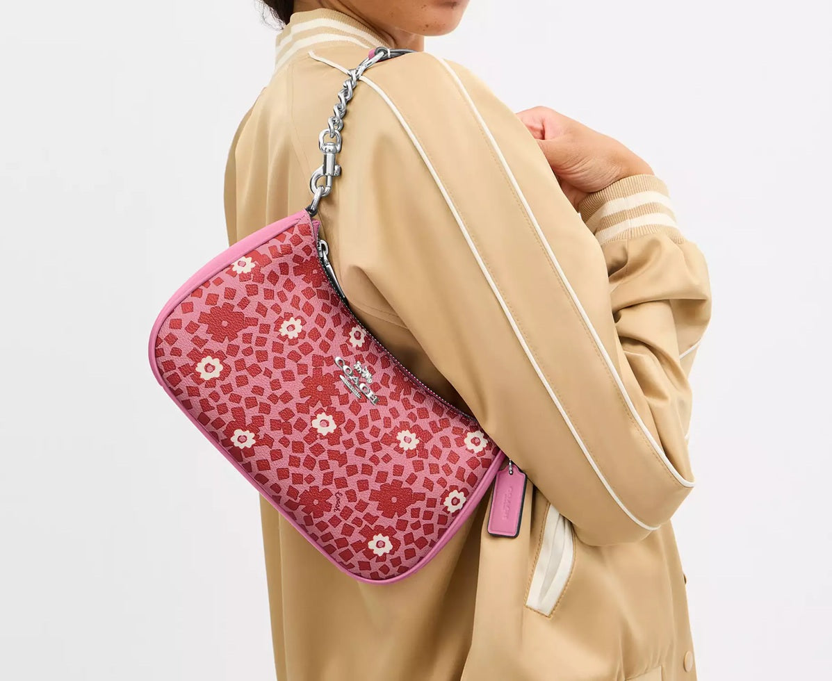 Teri Shoulder Bag With Floral Print Pink Multi Coach