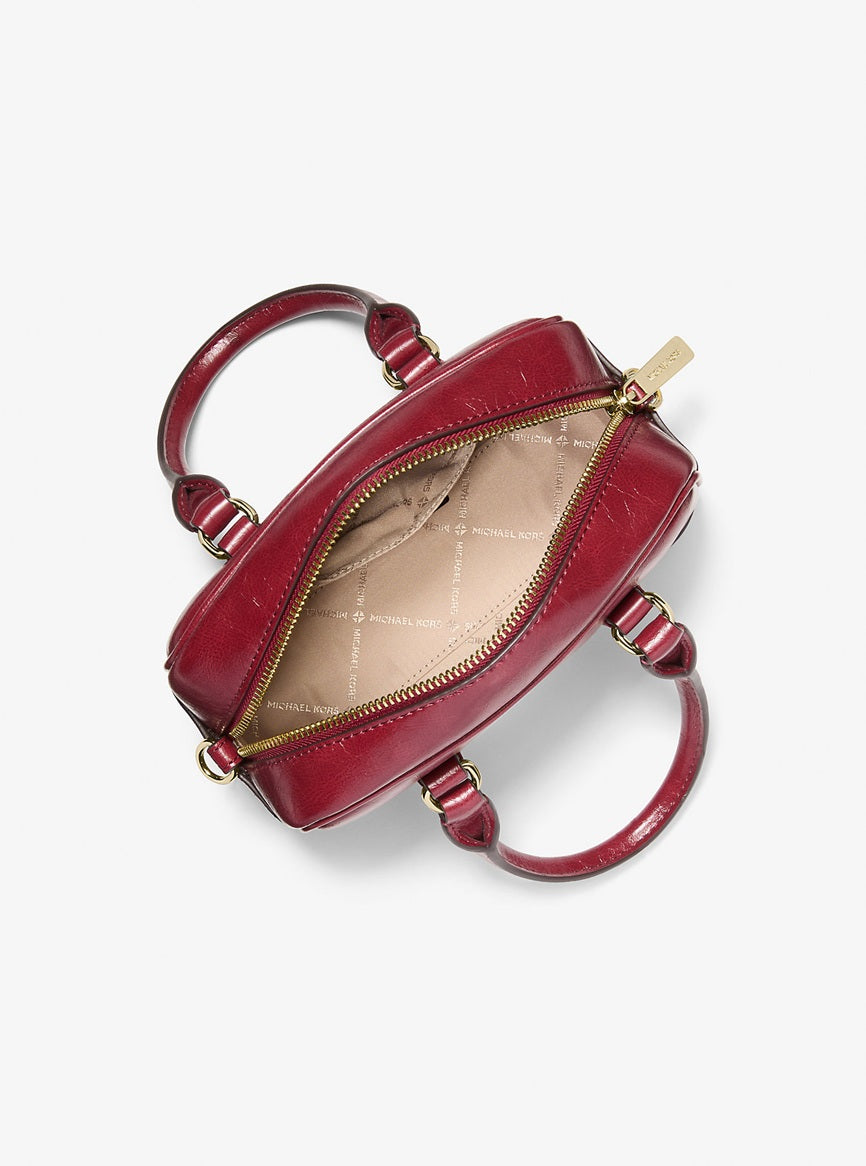 Thompson Extra-Small Distressed Convertible Satchel Cherry Michael Kors