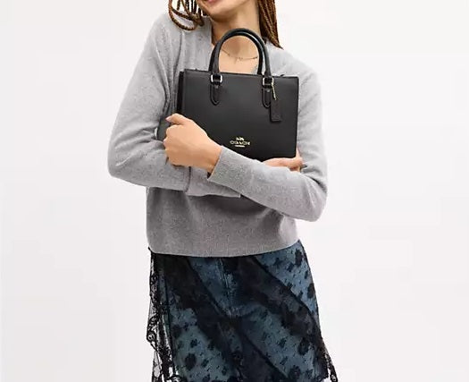 Maggie Small Tote Bag Black Coach