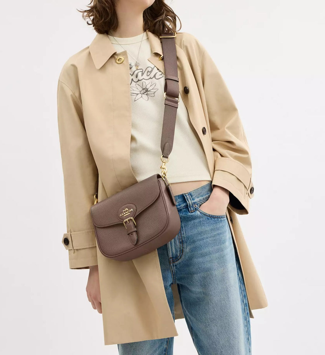 Amelia Saddle Bag Dark Stone Coach