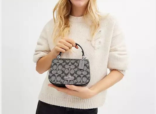 Gunmetal coach purse sale