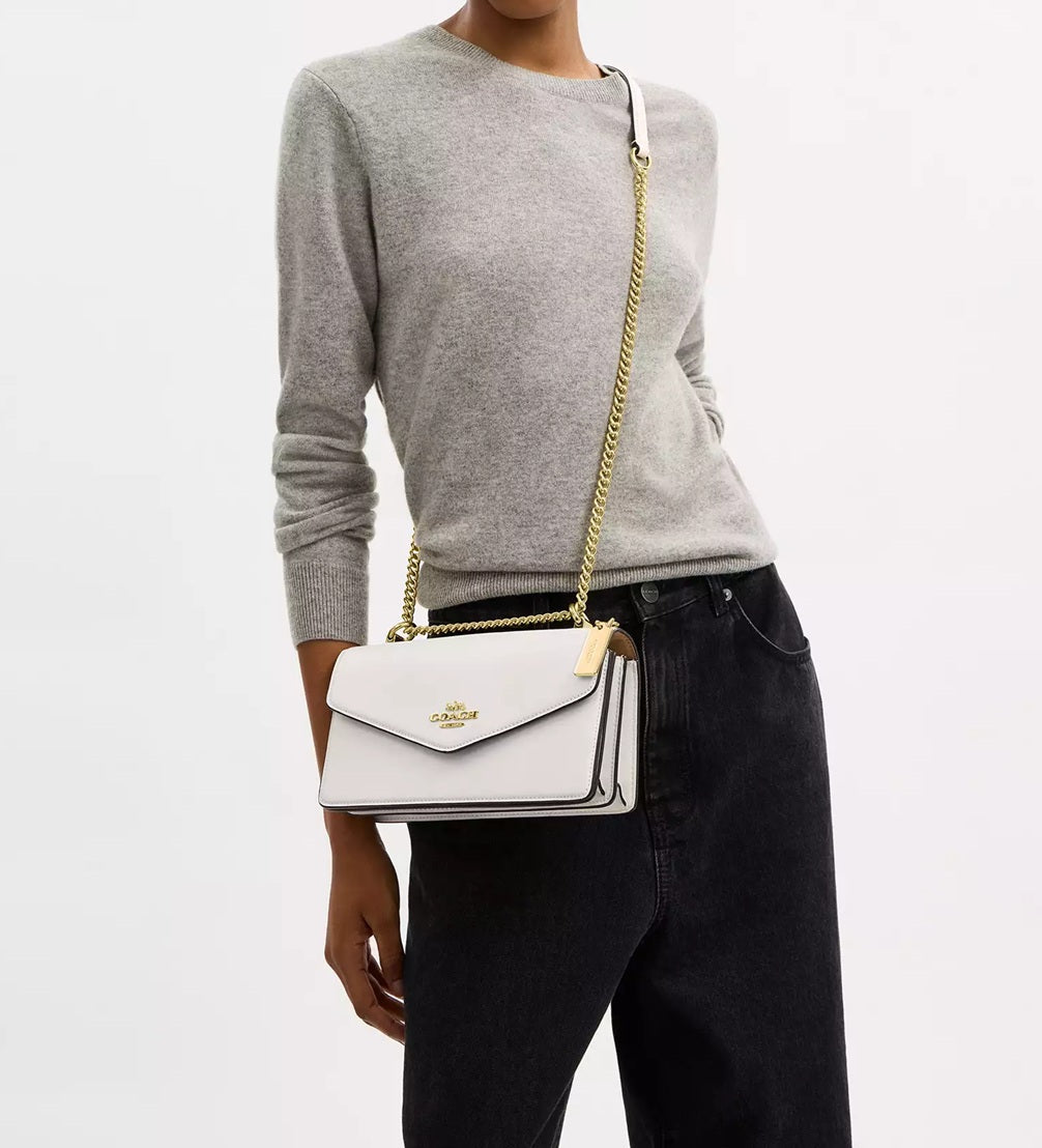 Klare Envelope Crossbody Bag Chalk Coach