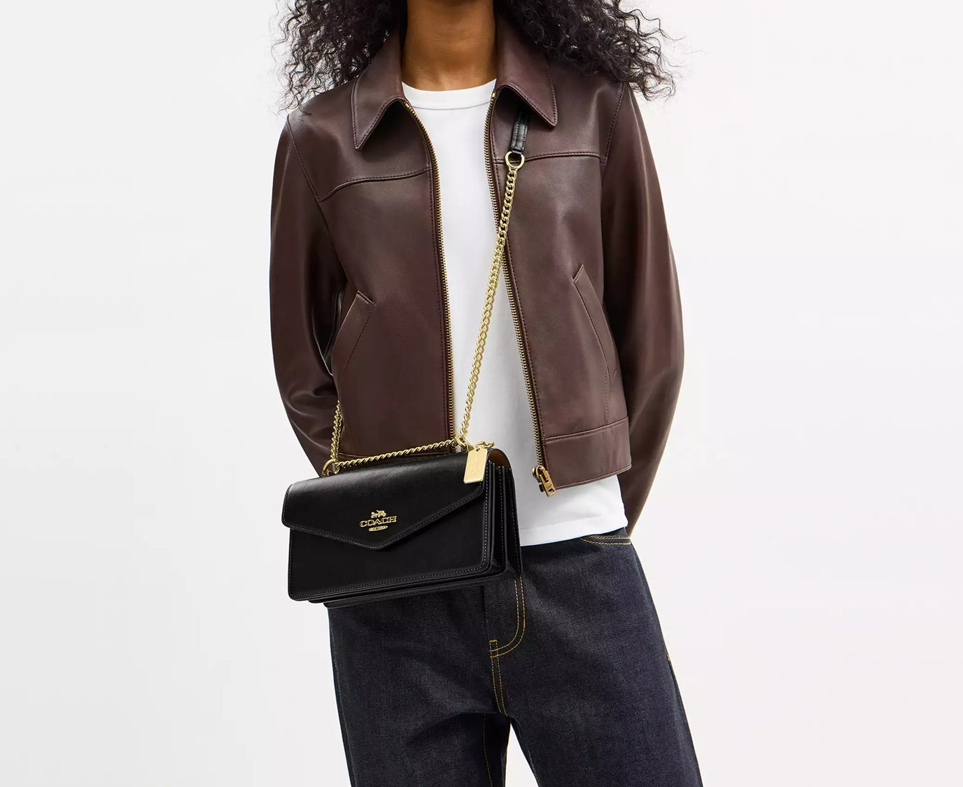 Klare Envelope Crossbody Bag Black Coach