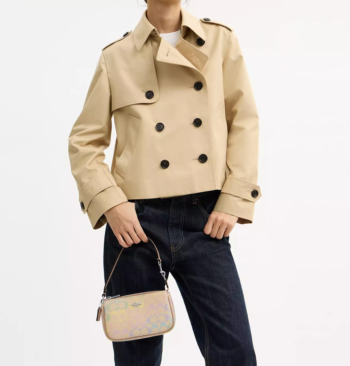 Nolita 19 In Rainbow Signature Canvas Silver Coach