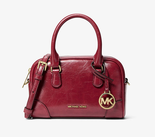 Thompson Extra-Small Distressed Convertible Satchel Cherry Michael Kors