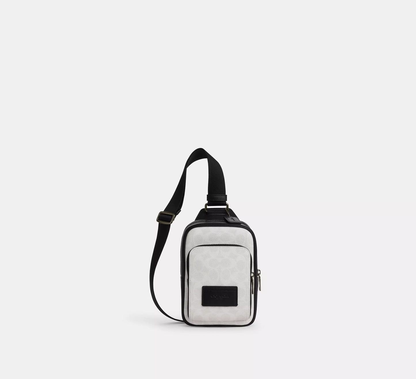 Racer Sling Pack In Signature Canvas Bag Chalk Black Coach