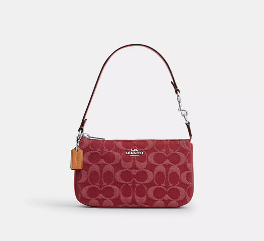 Nolita 19 In Signature Denim True Red Coach