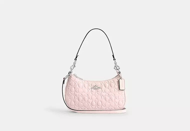 Teri Shoulder Bag In Signature Leather Bag Blush Coach