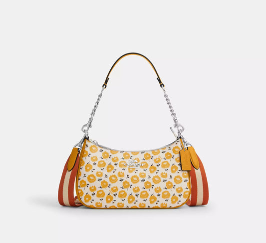 Teri Shoulder Bag With Floral Print Buttercup Multi Coach