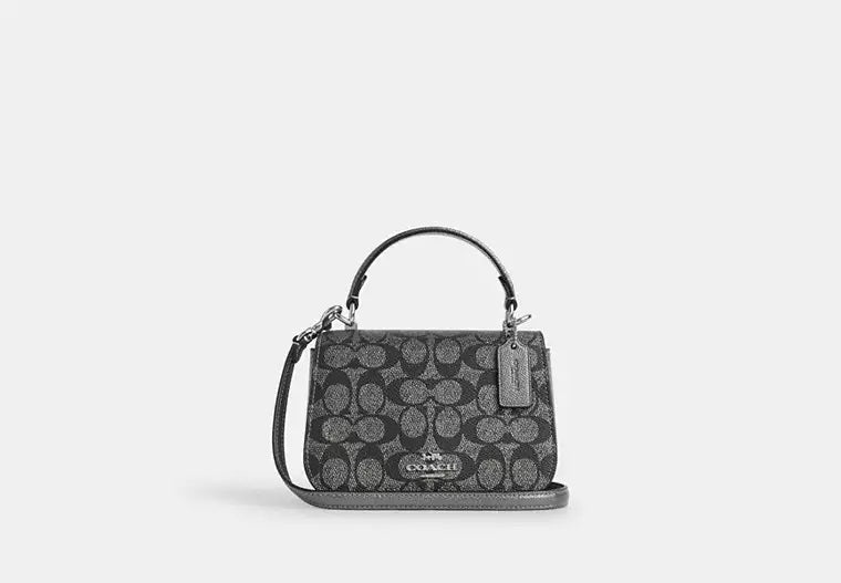 Lysa Top Handle Bag In Signature Canvas Gunmetal Coach