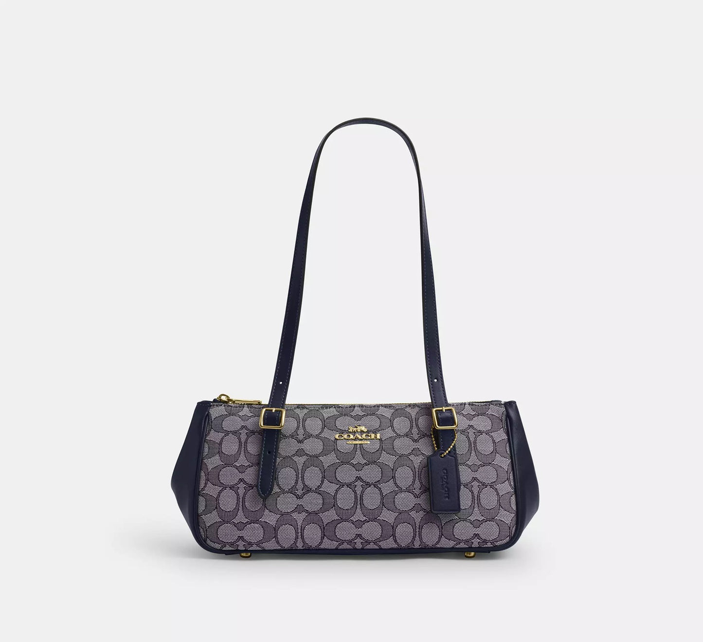 Asher Shoulder Bag In Signature Jacquard Midnight Navy Coach