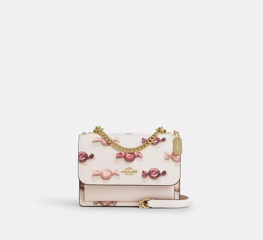 Mini Klare Crossbody Bag With Candy Print Chalk Coach