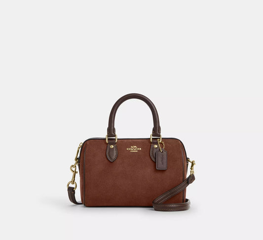 Mini Rowan Crossbody Bag Vintage Brown Coach