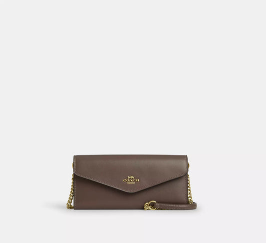 Klare Wallet With Chain Dark Stone Coach