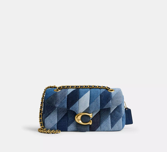 Tabby Shoulder Bag 26 With Patchwork Quilting Denim Coach