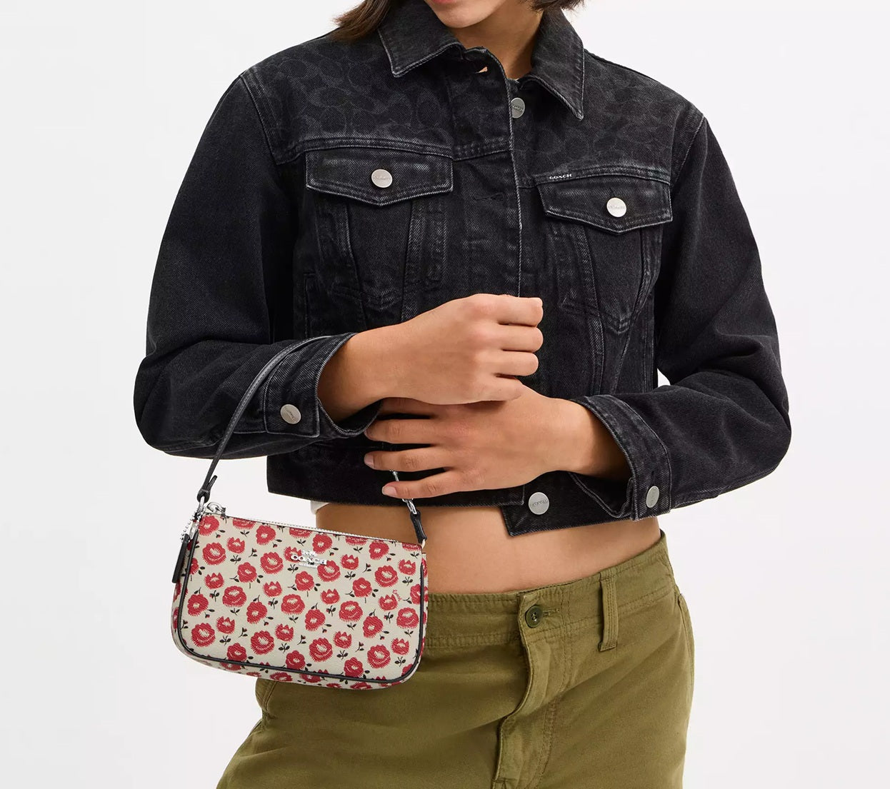 Nolita 19 With Floral Print Chalk Black Multi Bag Coach