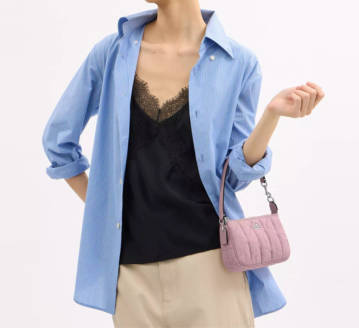 Nolita 19 Bag Quilted Denim Ballerina Carnation Coach