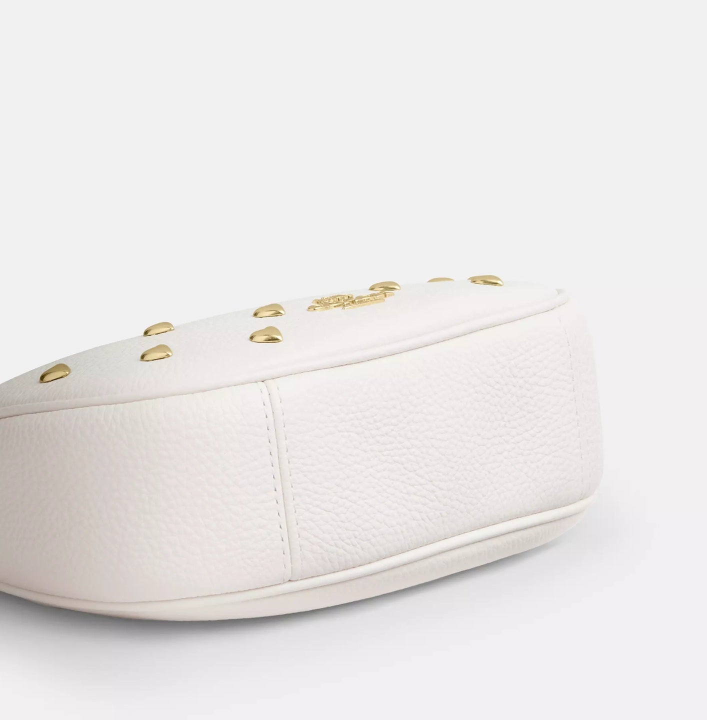 Carmen Mini Crossbody Bag With Heart Rivets Gold Chalk Coach