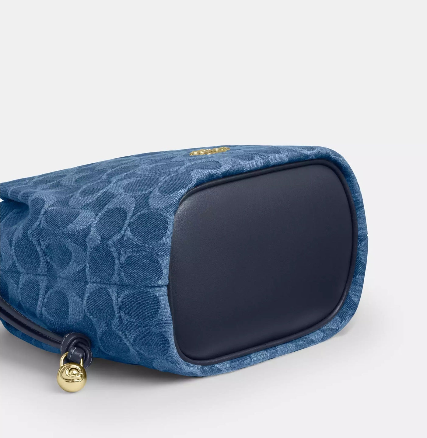 Faye Mini Drawstring Bag In Signature Denim Indigo Coach