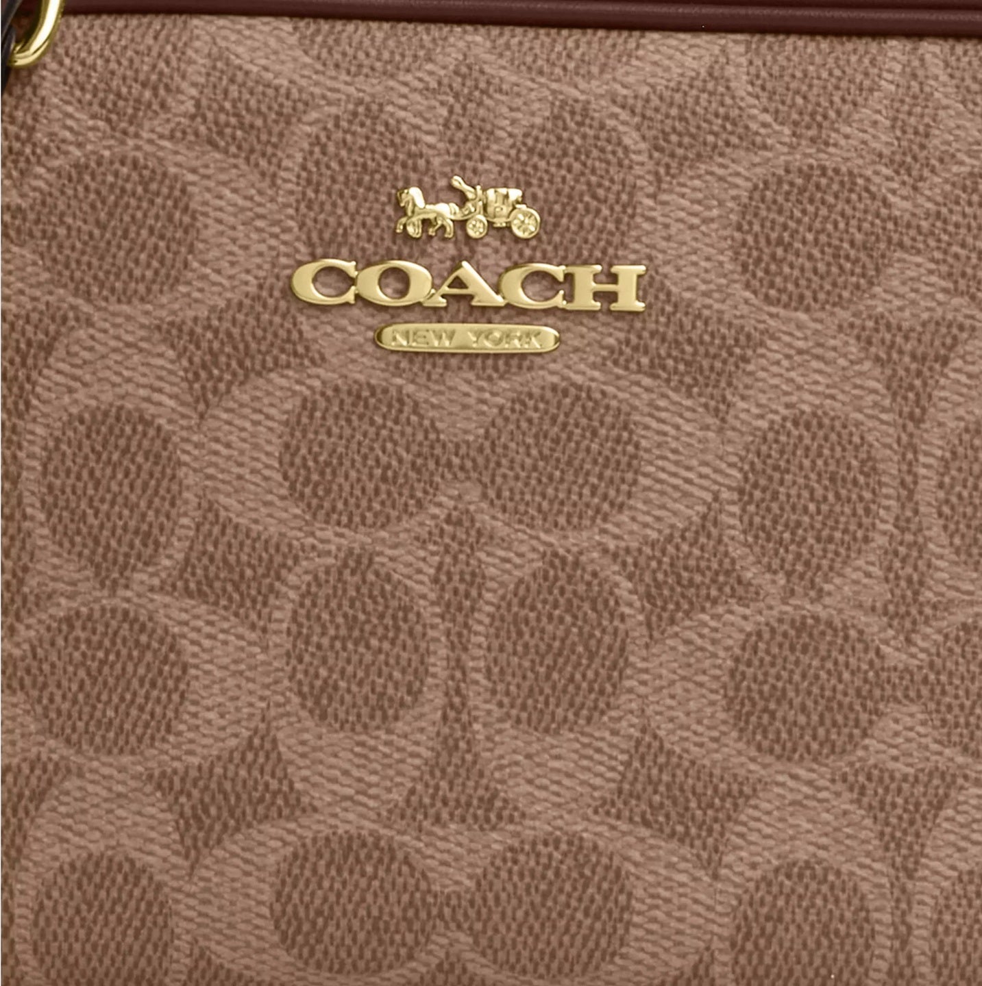 Mini Jamie Camera Bag In Signature Canvas Tan Brown Coach