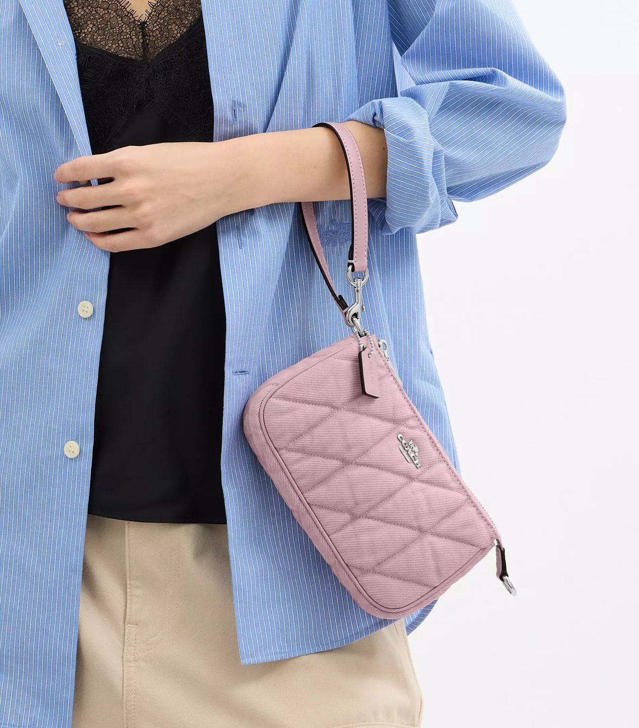 Nolita 19 Bag Quilted Denim Ballerina Carnation Coach