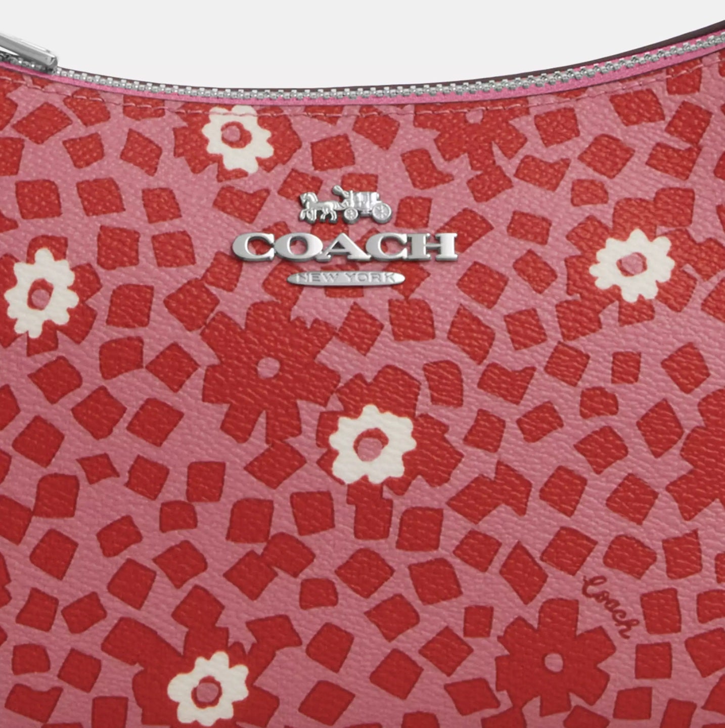 Teri Shoulder Bag With Floral Print Pink Multi Coach