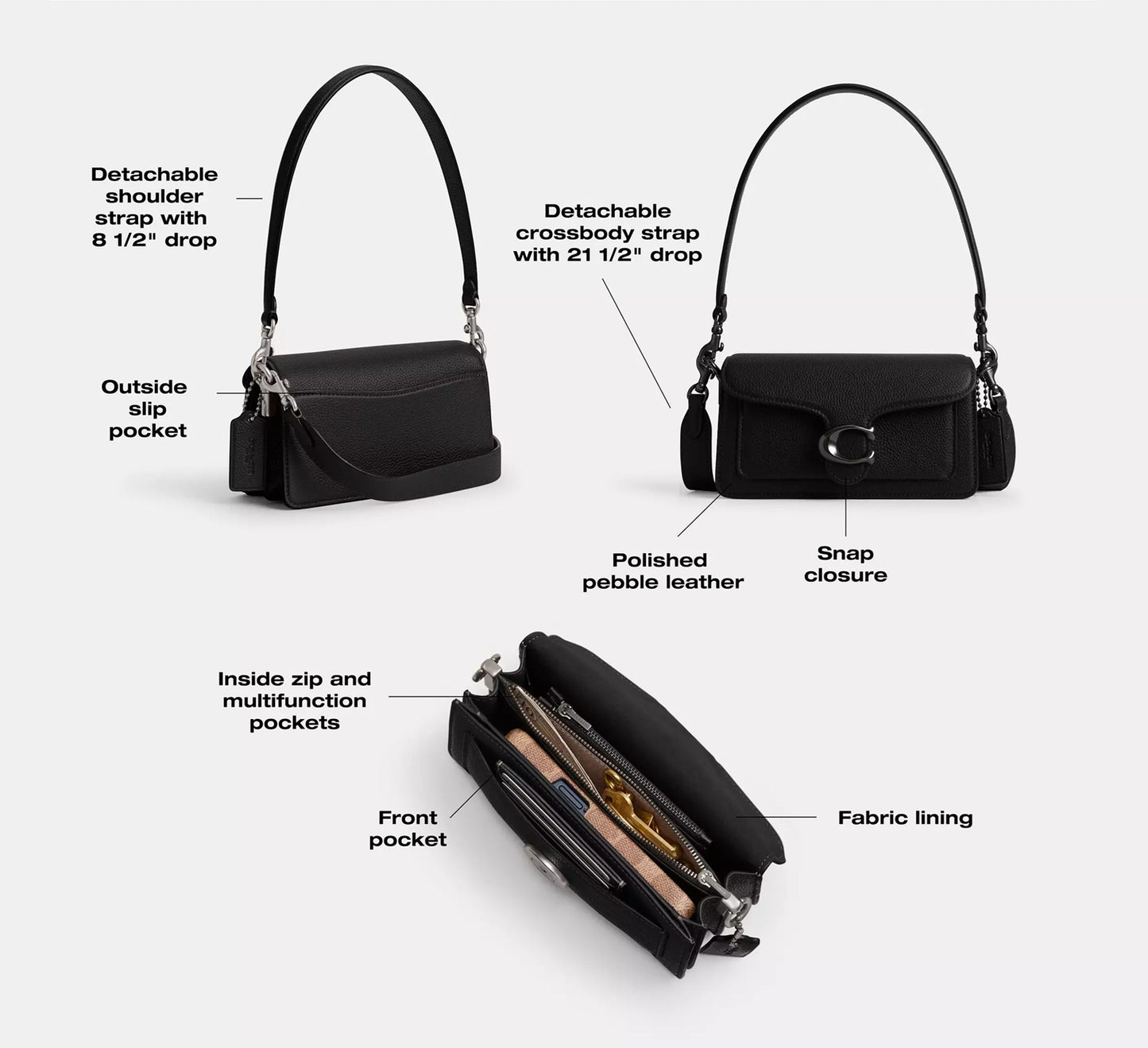 Tabby Shoulder Bag 20 Chalk Coach
