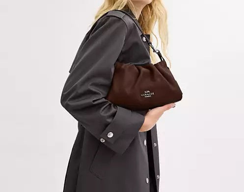 Faye Shoulder Bag With Ruching Maple Coach